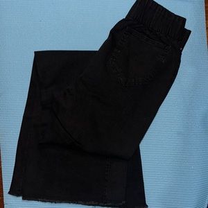 Black Denim Bell Bottom Jeans